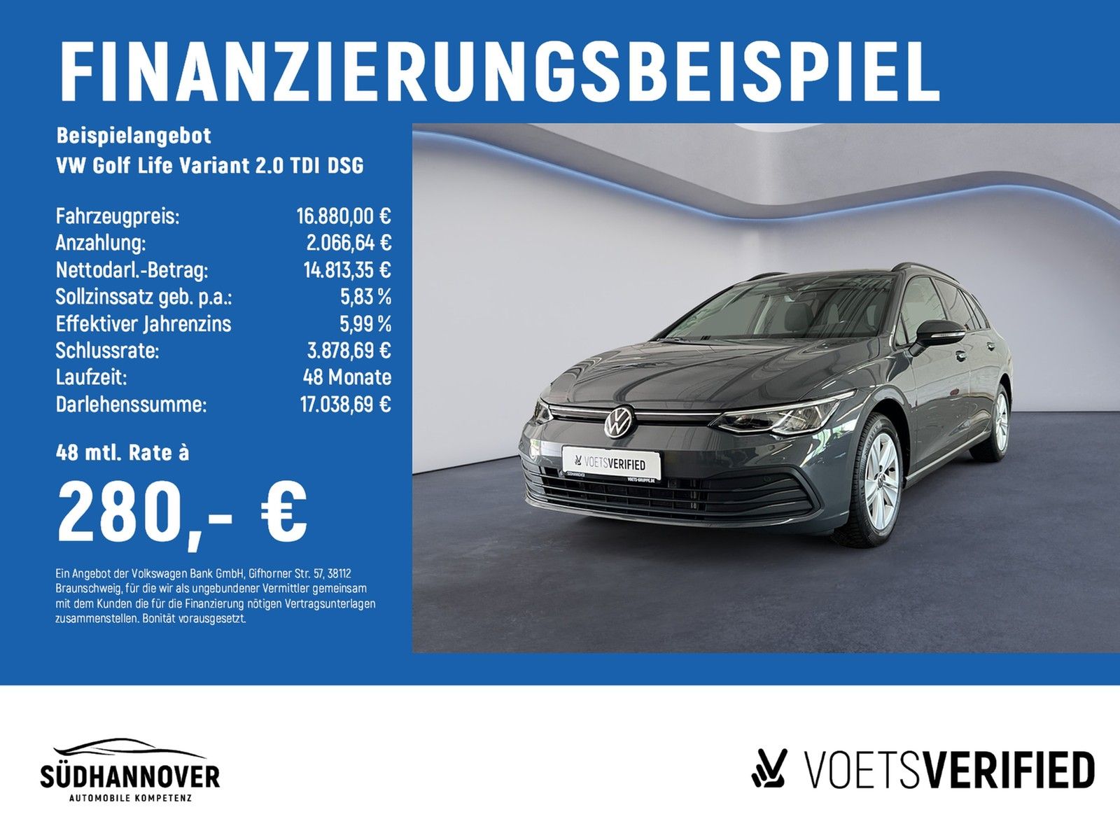 Volkswagen Golf Life Variant 2.0 TDI DSG LED+Navi+SHZ