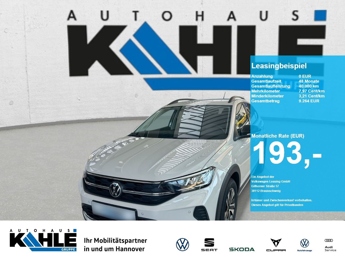 Volkswagen Taigo 1.0 TSI ENERGY Navi AHK GJR RFK