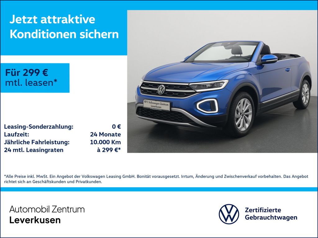 Volkswagen T-Roc Cabriolet TSI NAVI VIRT ACC KAM SHZ LED
