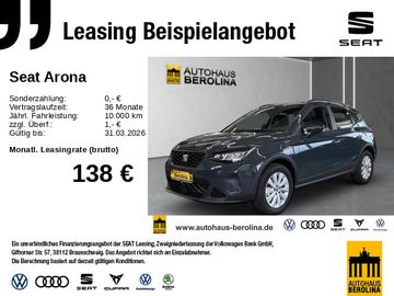 Seat Leasingangebot: Seat Arona 1.0 TSI Road Edition DSG *NAV*GRA*PDC*SHZ*