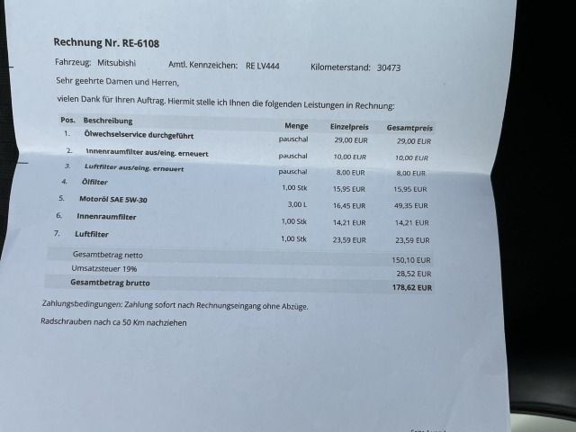 Fahrzeugabbildung Mitsubishi Space Star 1.0 Diamant Edition*Ganzjahresreifen*