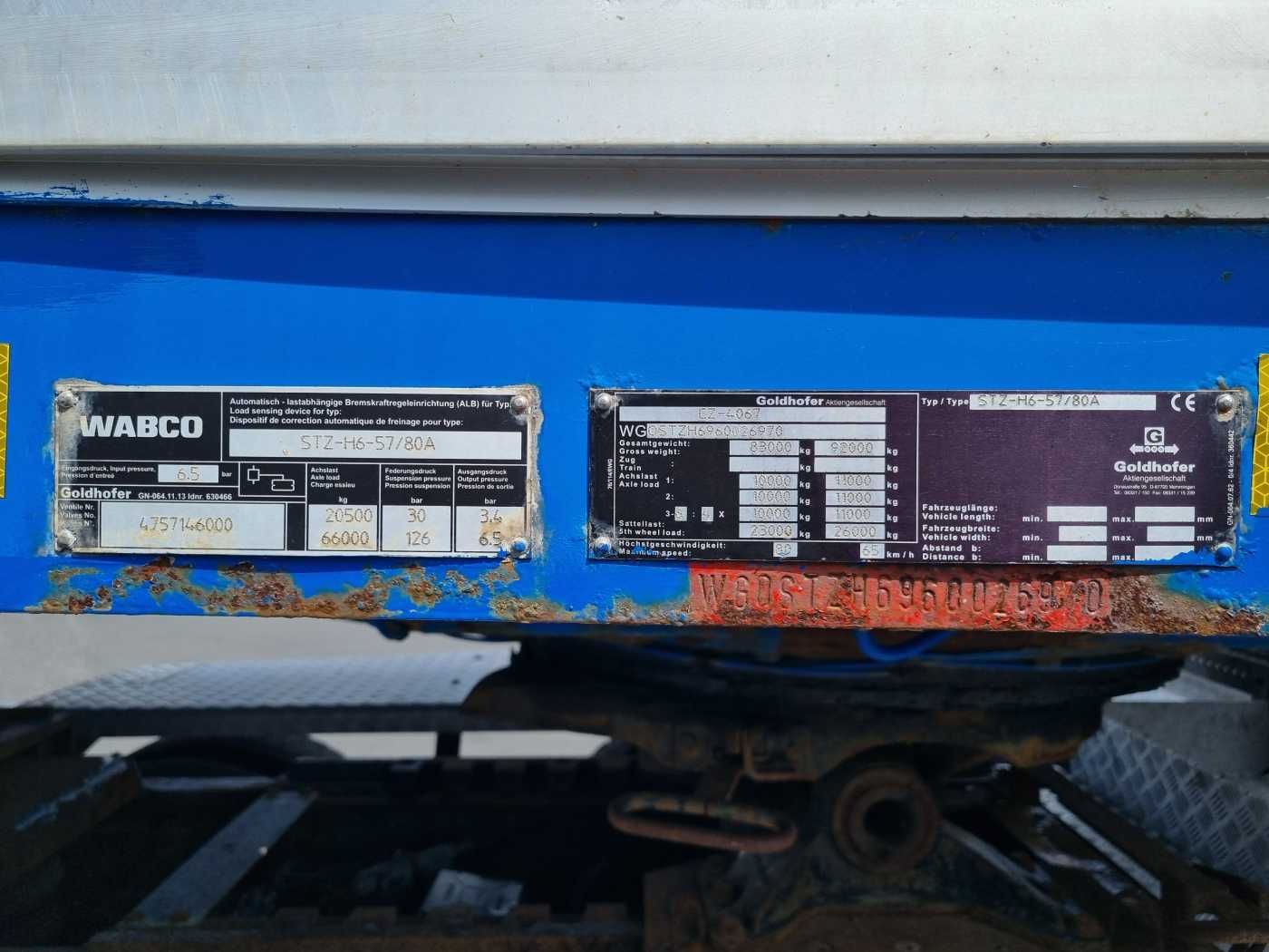 Fahrzeugabbildung Goldhofer STZ-H6-57/80A Teleskop-Tieflader Waggontransport