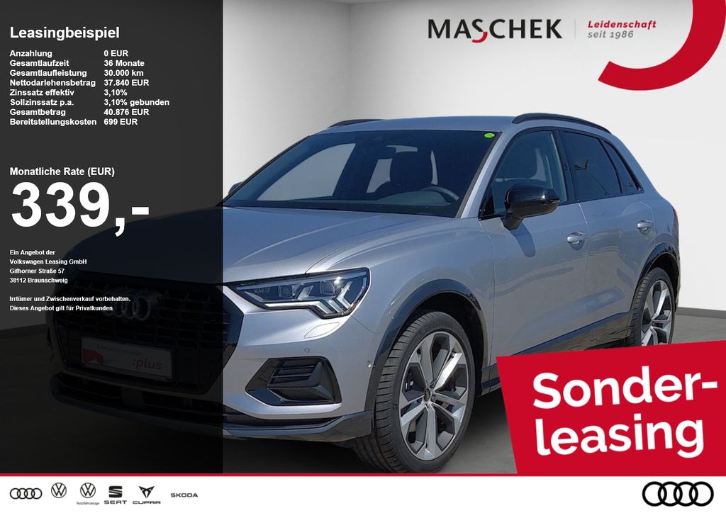 Audi Q3 40 TFSI quat LM20 AHK 360° Black Matrix AHK