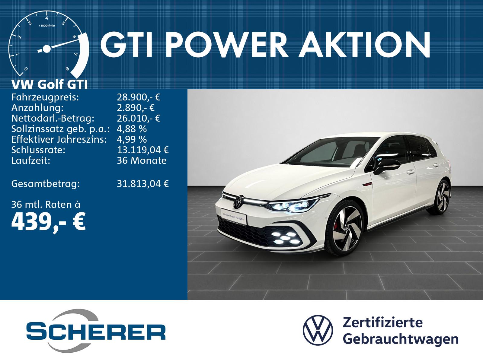 Volkswagen Golf VIII GTI 2.0 TSI DSG, Navi, Sitzh., BlackSt