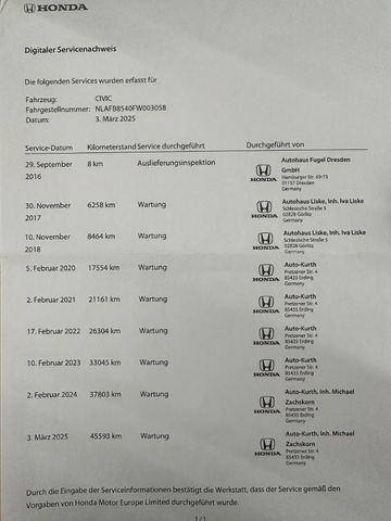 Honda Civic Lim. 4-trg. Comfort *2. Hand*Klima*SHZ*CD*