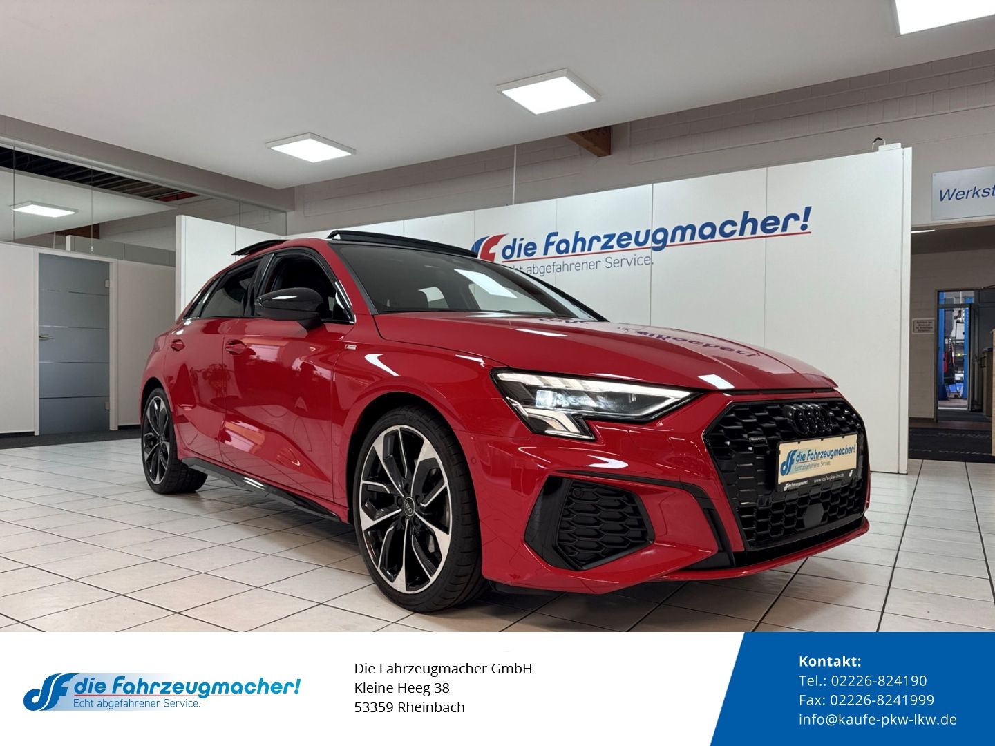 Fahrzeugabbildung Audi A3 Sportback 40 TFSI quattro S line El. Panodach