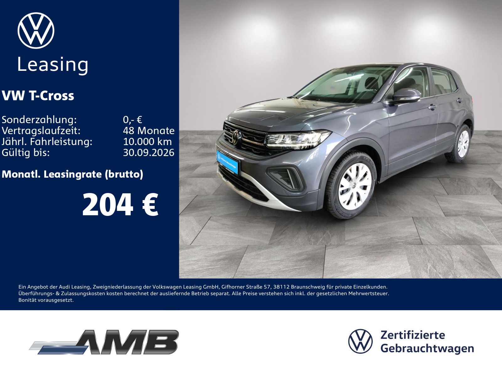 VW T-Cross 1.0 TSI LED/digi.C/Sitzhzg/bis08.2030Gar