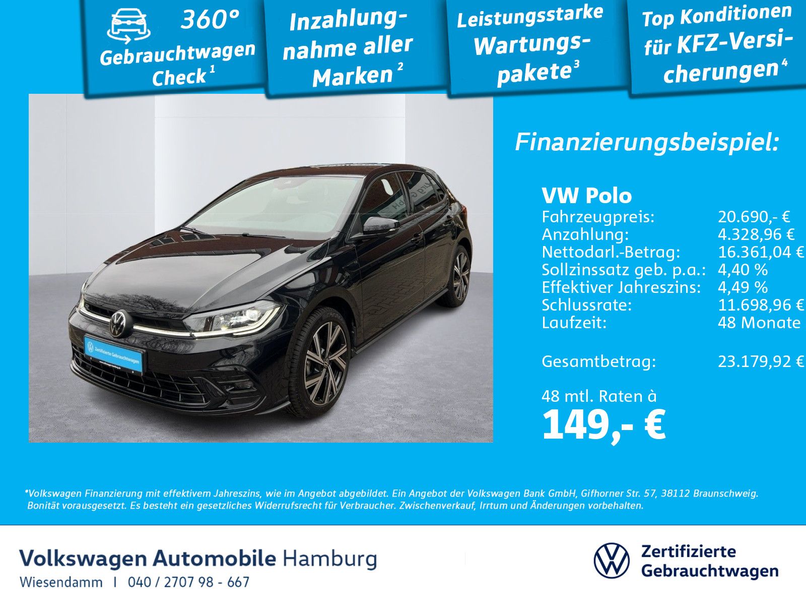 Volkswagen Polo 1.0 TSI R-Line DSG Matrix-LED Kamera