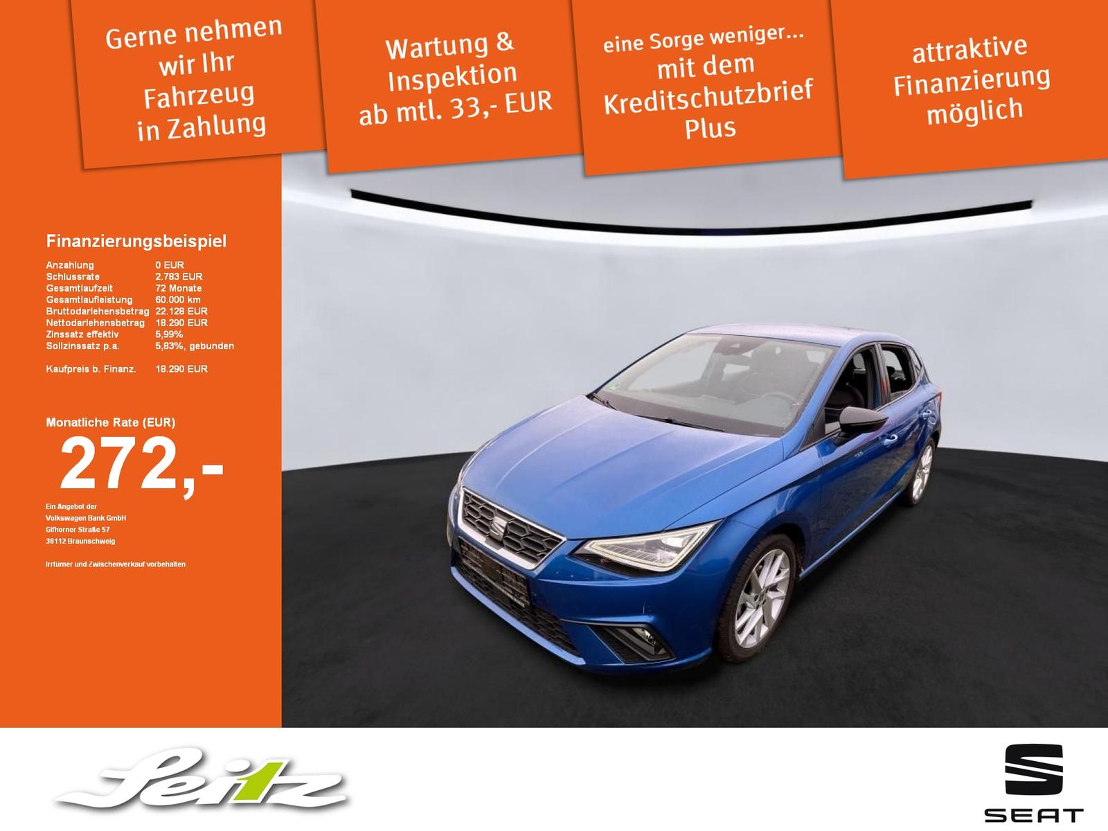 Seat Ibiza 1.0 TSI FR *KAMERA*NAVI*SITZHZG*FULL LINK*
