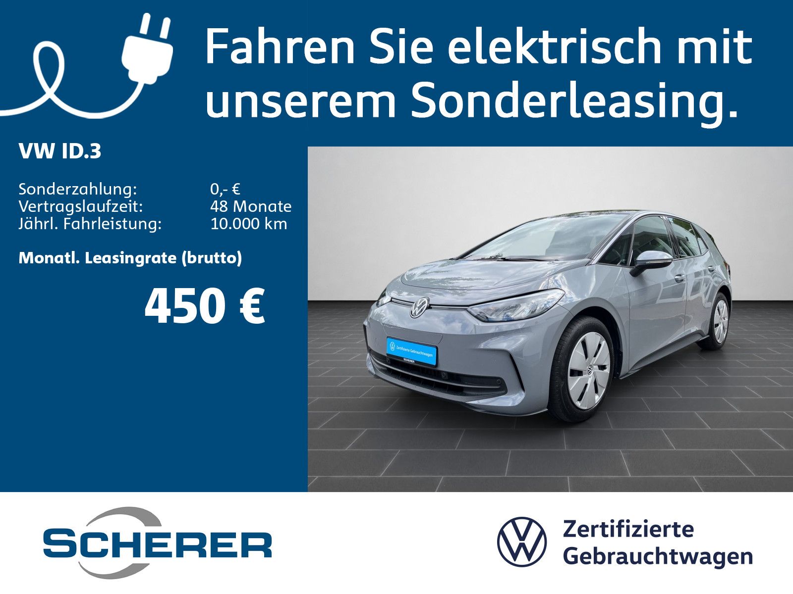 VW ID.3 PA,SOC 90%, 59 kWh ( brutto), APP,  EPH V+H