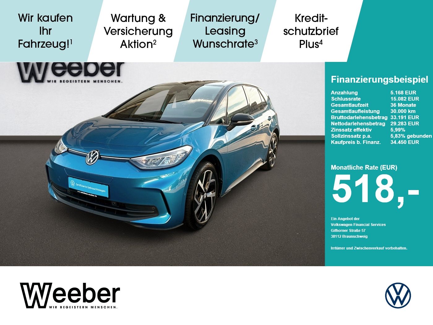 Volkswagen ID.3 Goal *SHZ*KAMERA*ACC*NAVI*CCS*LED*19 LM*