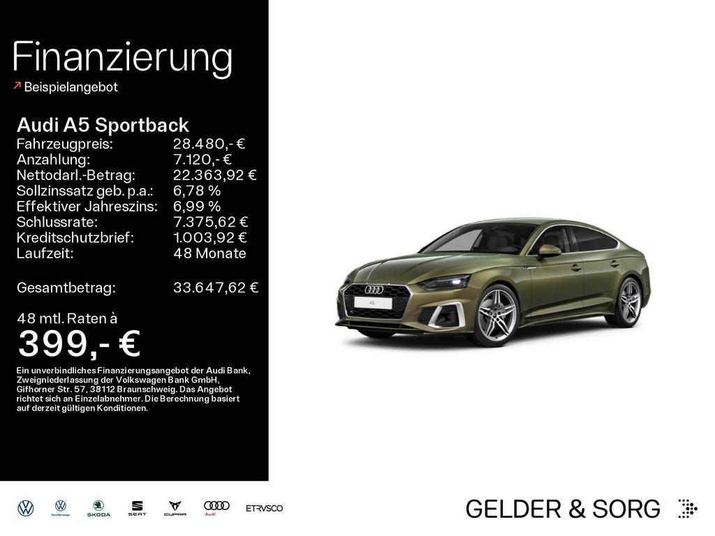 Audi A5 Sportback S line 40 TDI LEDNAVIRFKSHZ 2023