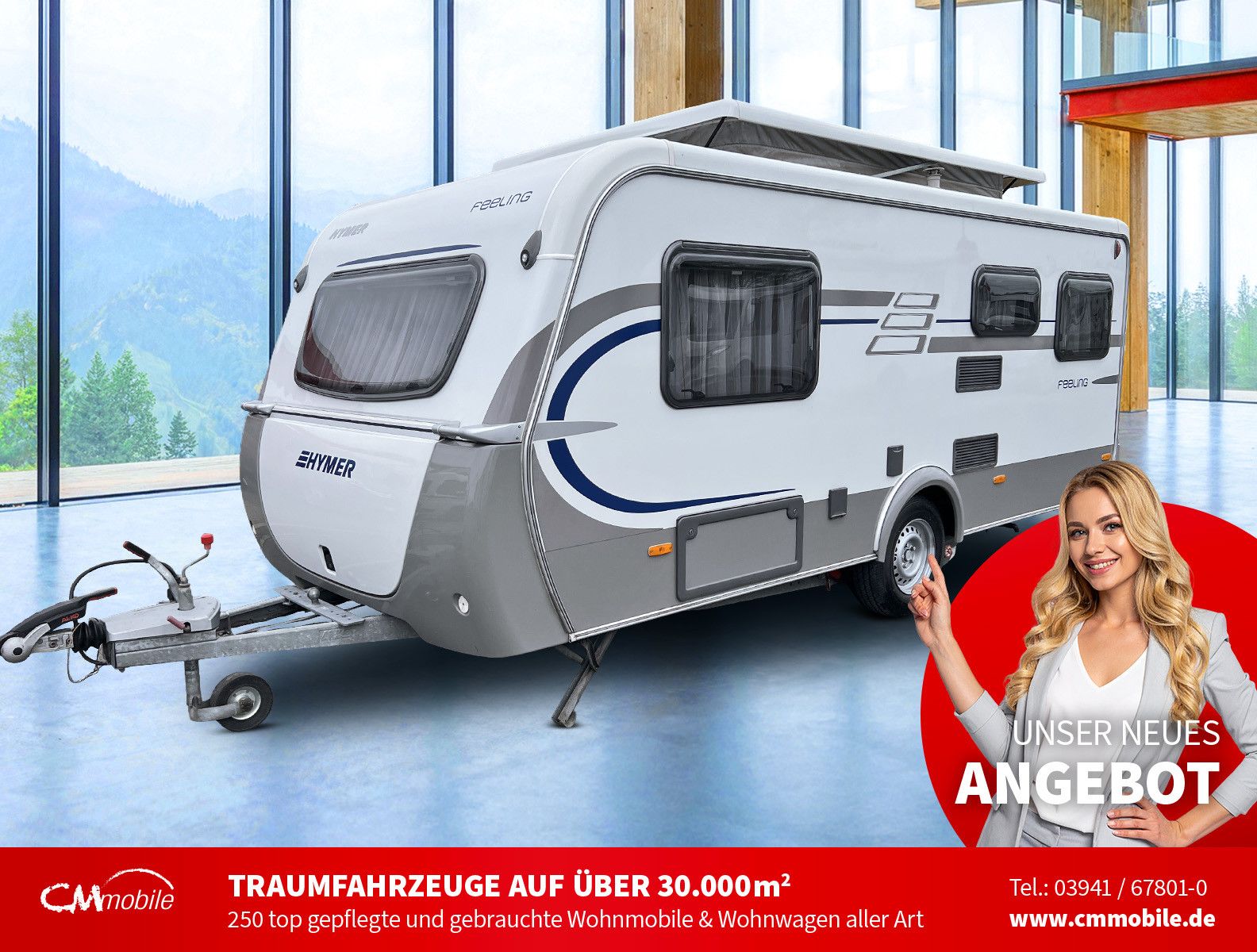 HYMER / ERIBA / HYMERCAR
 Feeling 470 - Aufstelldach - Einzelbetten -
