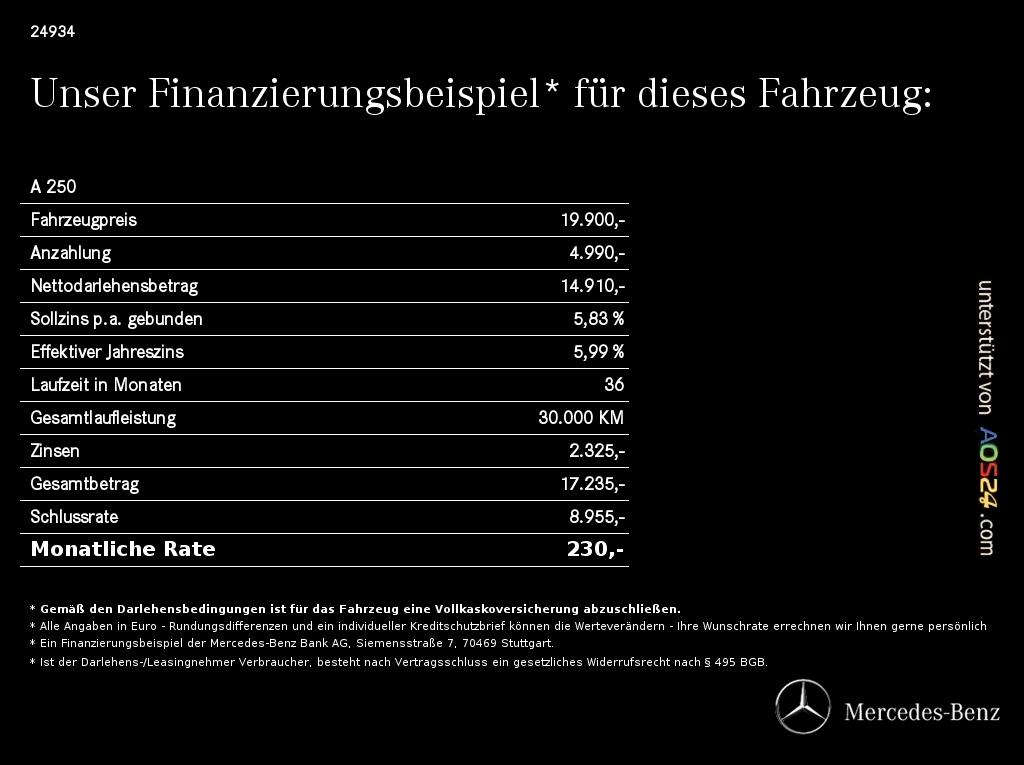 Mercedes-Benz A 250 4M Progressive AHK+MBUX+Sound+17+Business