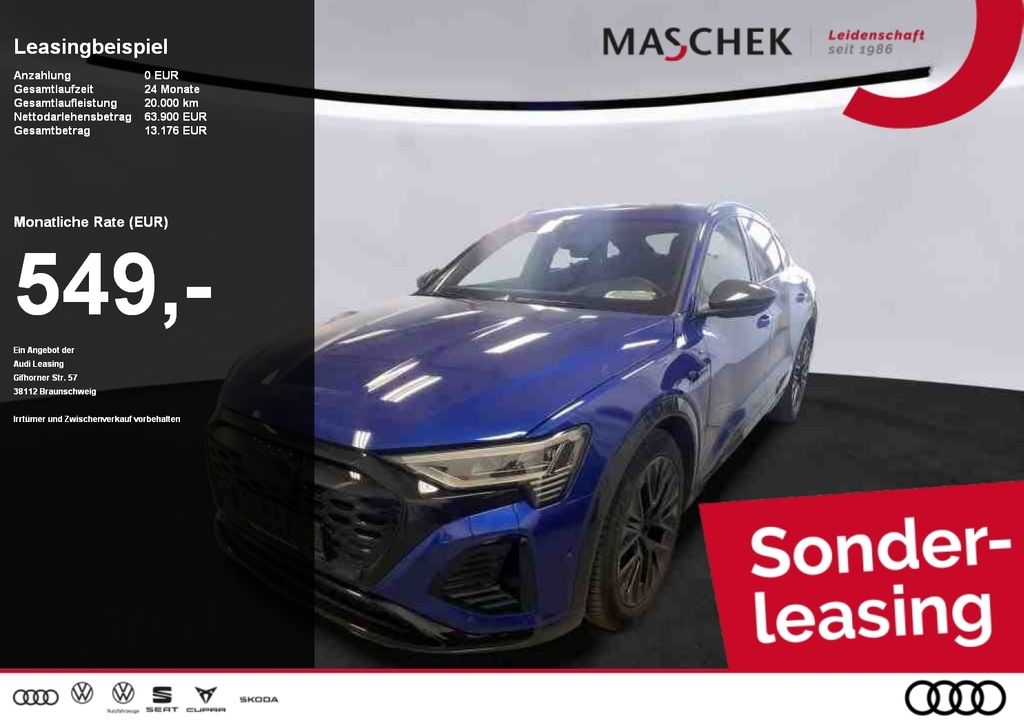 Audi Q8 e-tron Sportback S Line 55 quat Pano HuD b&O