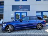 Mercedes-Benz C-Klasse  180 T CGI AMG-Line *LED*AHK*LEDER*NAVI - Mercedes-Benz C 180: Blau