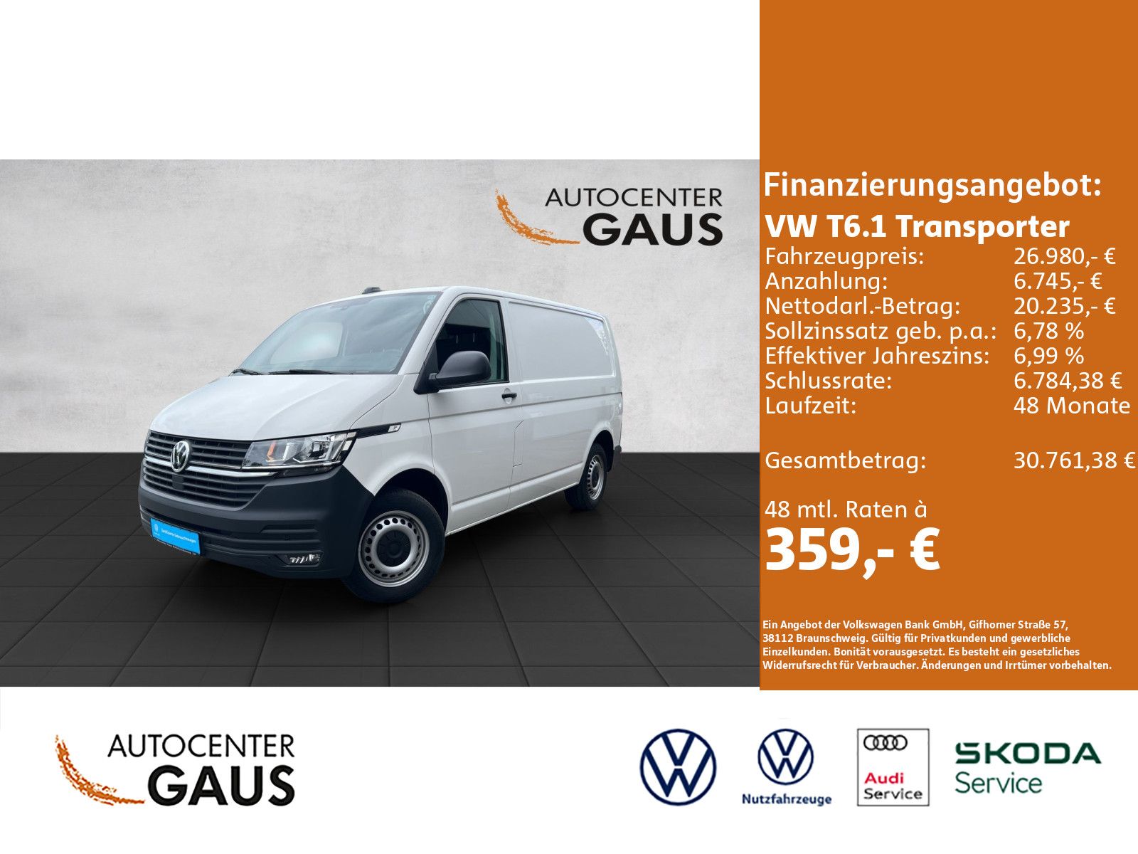 T6.1 Kasten 2.0 l 110 kW TDI SCR Frontantrieb 7-