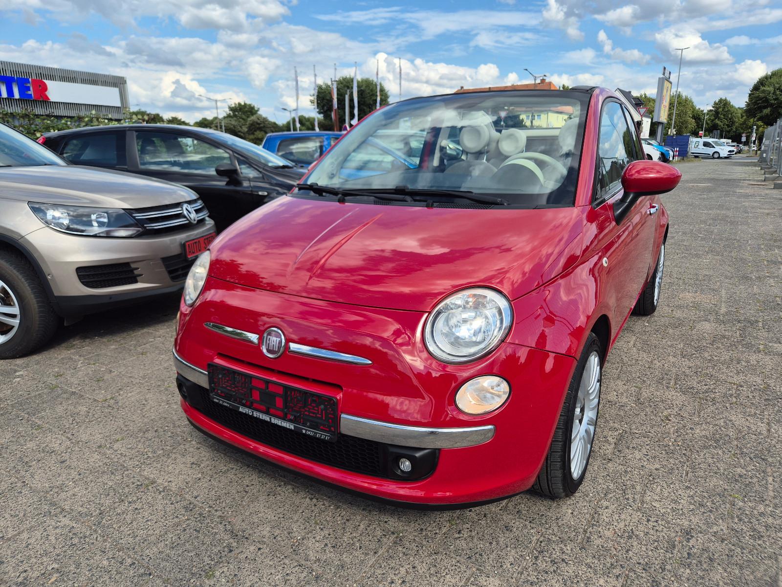 Fiat 500 Cabrio Lounge Klima T-Leder PDC. LM. TÜV neu