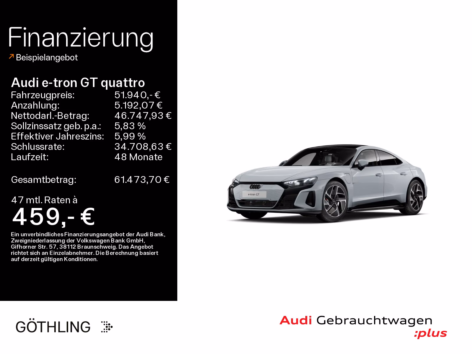 Audi e-tron GT qu 350 kW *Matrix*B&O*HUD*Pano*Optik S
