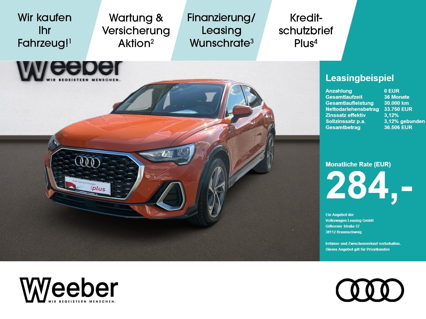 Audi Q3 Sportback S line *AHK*LED*NAVI*5J GAR*19ZOLL*