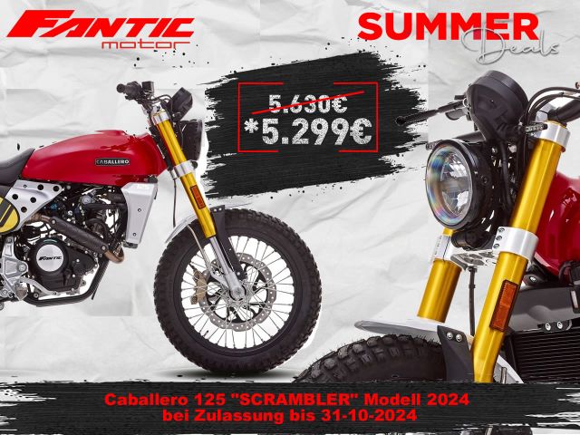 Fantic 125 Caballero SCRAMBLER ABS 2024, 4 Jahre Garant