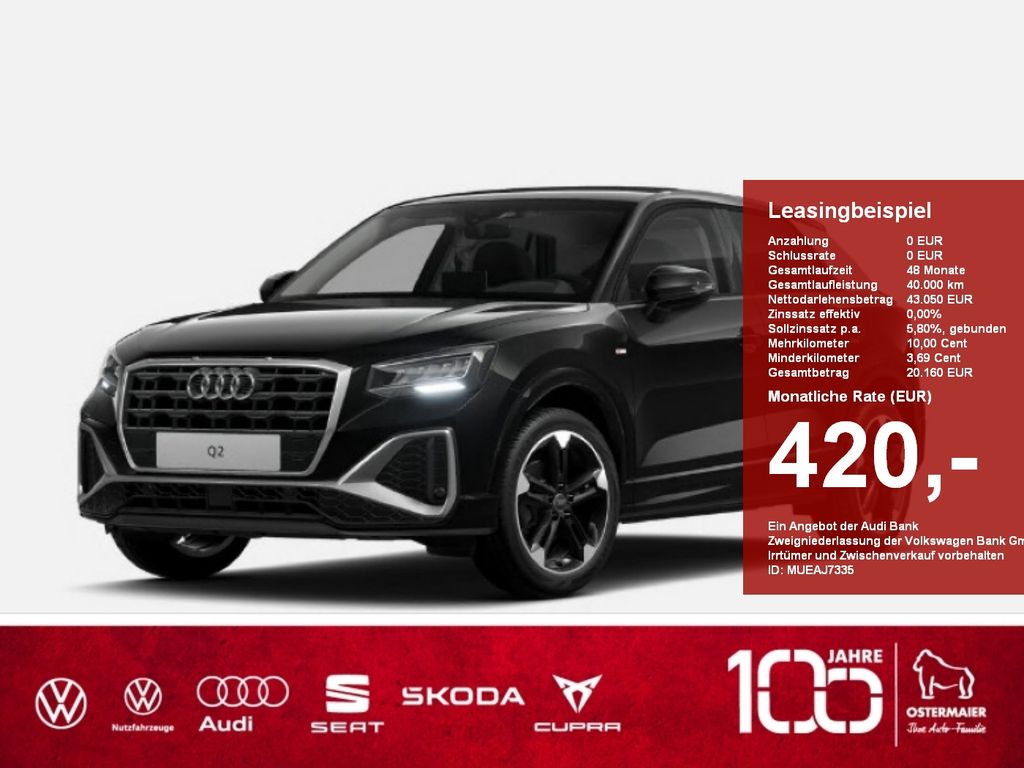 Audi Q2 S line 35TFSI 150PS S tronic LED,SHZG,18''ALU