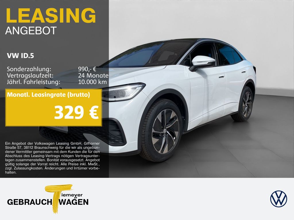 Abbildung Leasingangebot Volkswagen ID.5 PURE LM19 WÄRMEPUMPE NAVI IQ.LIGHT