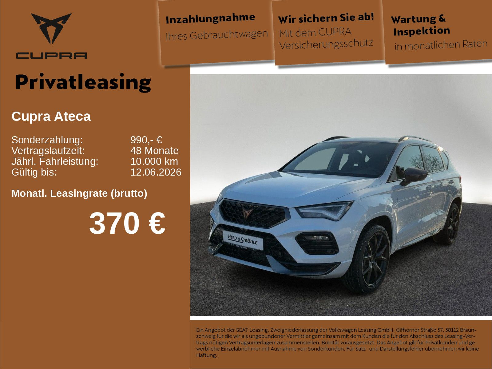 Cupra Ateca 2.0TSI DSG 4Drive 19 ACC AHK LED NAVI 360°