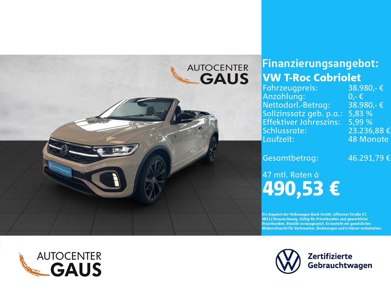 T-Roc Cabriolet R-Line 1.5 TSI Edition + Karmann