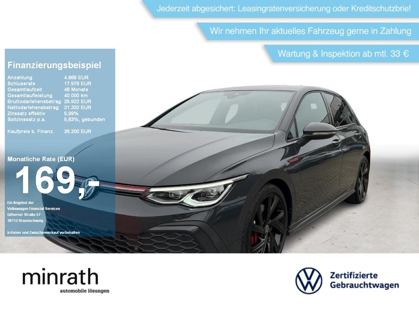 Volkswagen Golf VIII GTI 2.0 TSI DSG APP+DCC+SHZ+ACC+LED+PD