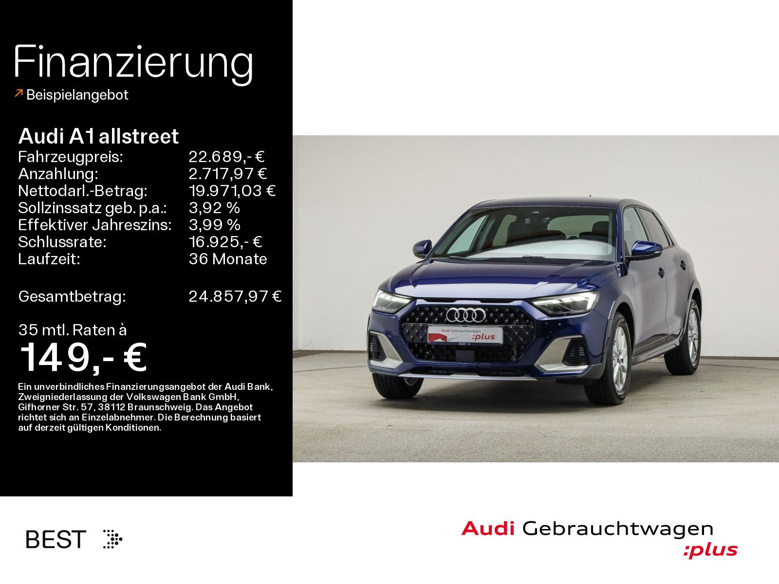 Audi A1 allstreet 30 TFSI S-LINE*LED*SONOS*SHZ*VIRTUA