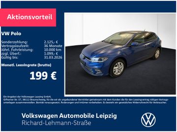Volkswagen Leasingangebot: Volkswagen Polo Style 1.0 l TSI 70 kW Preisvorteil 3049 €