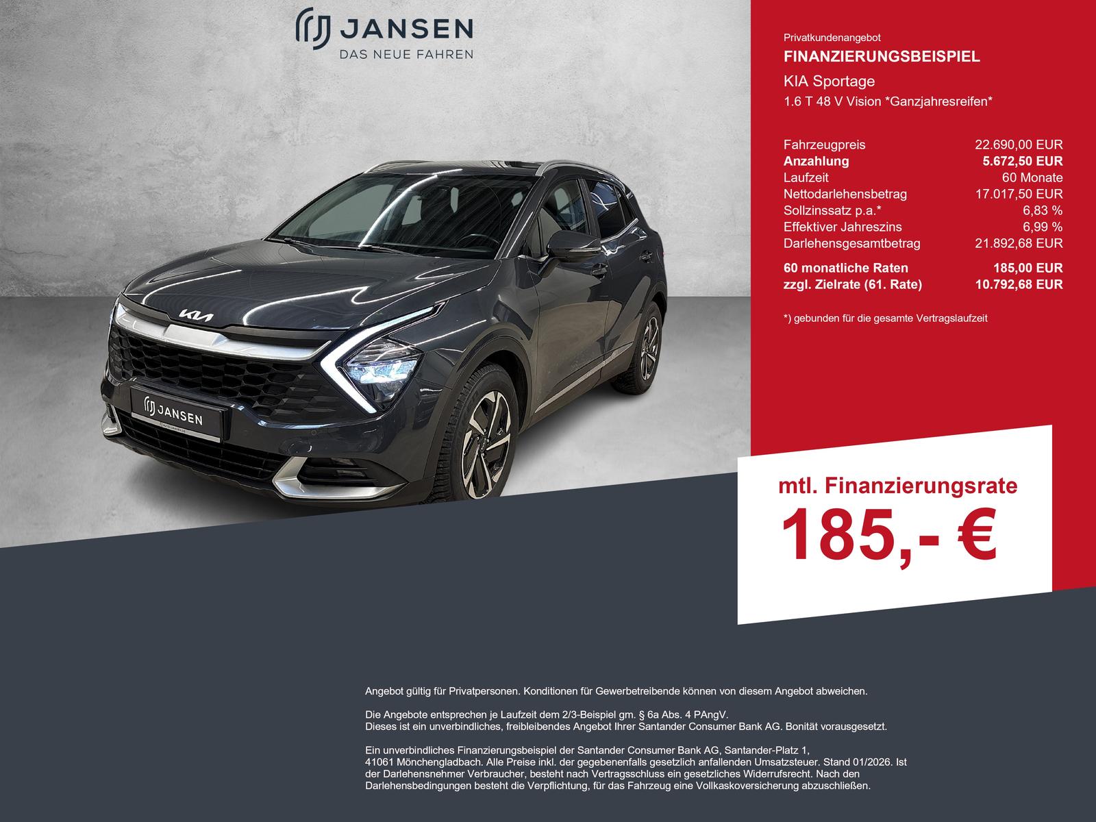 Kia Sportage 1.6 T 48 V Vision *Ganzjahresreifen*