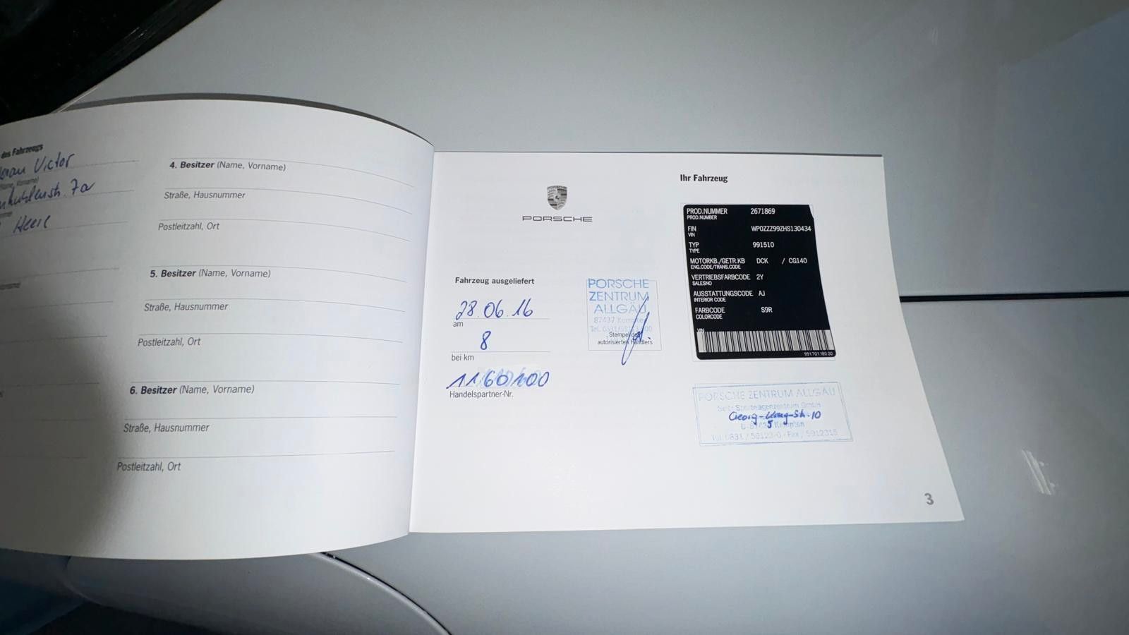Fahrzeugabbildung Porsche 991/911 Targa 4 SAGA Sport Chrono