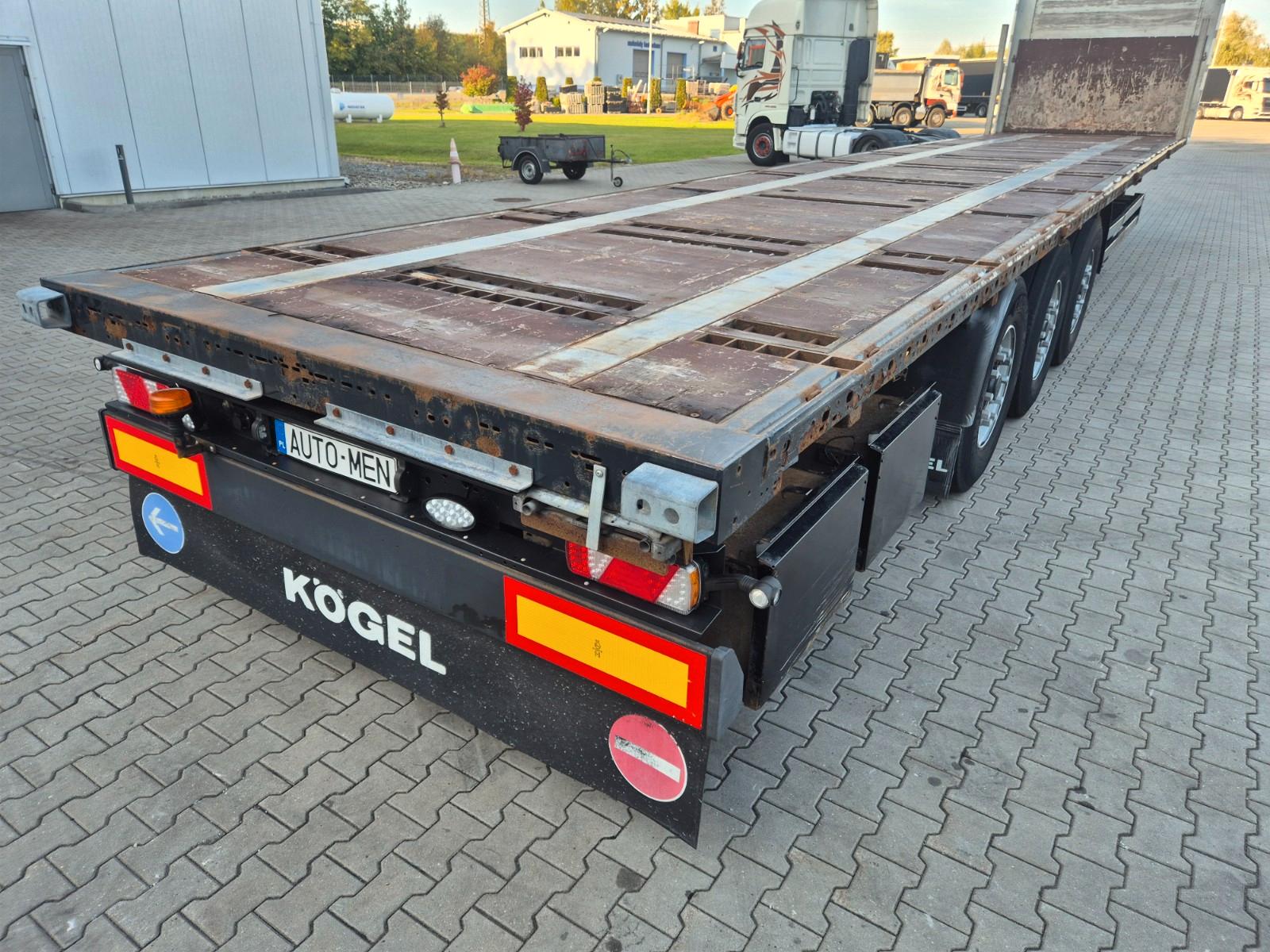 Kögel SN24 Stahl Transport  Rungen Liftachse Platform