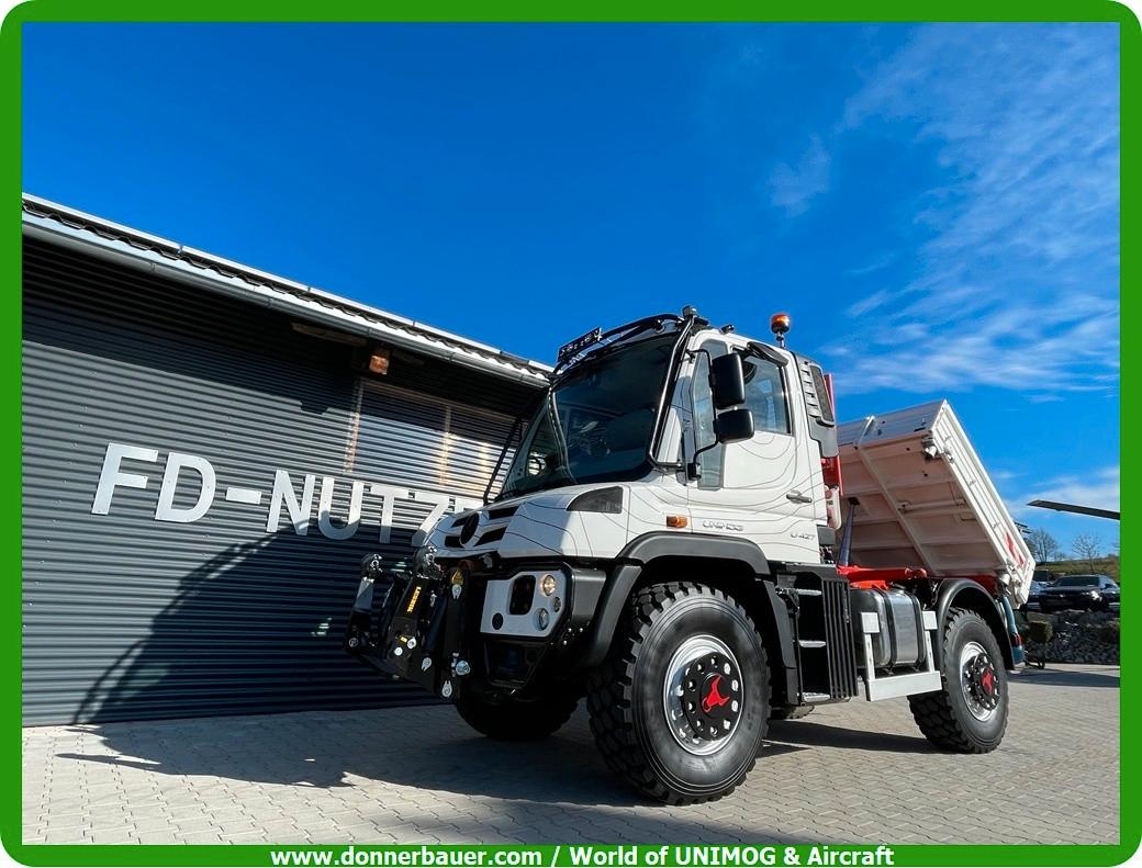 Unimog U427 Forst mit Kran, Mega Ausstattung