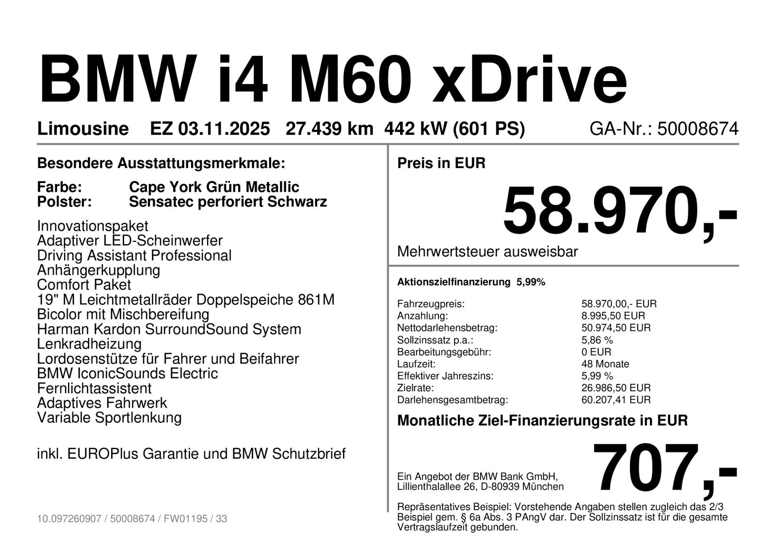 BMW i4 M60 xDrive Innovationsp. Klimaaut. AHK imagem 2