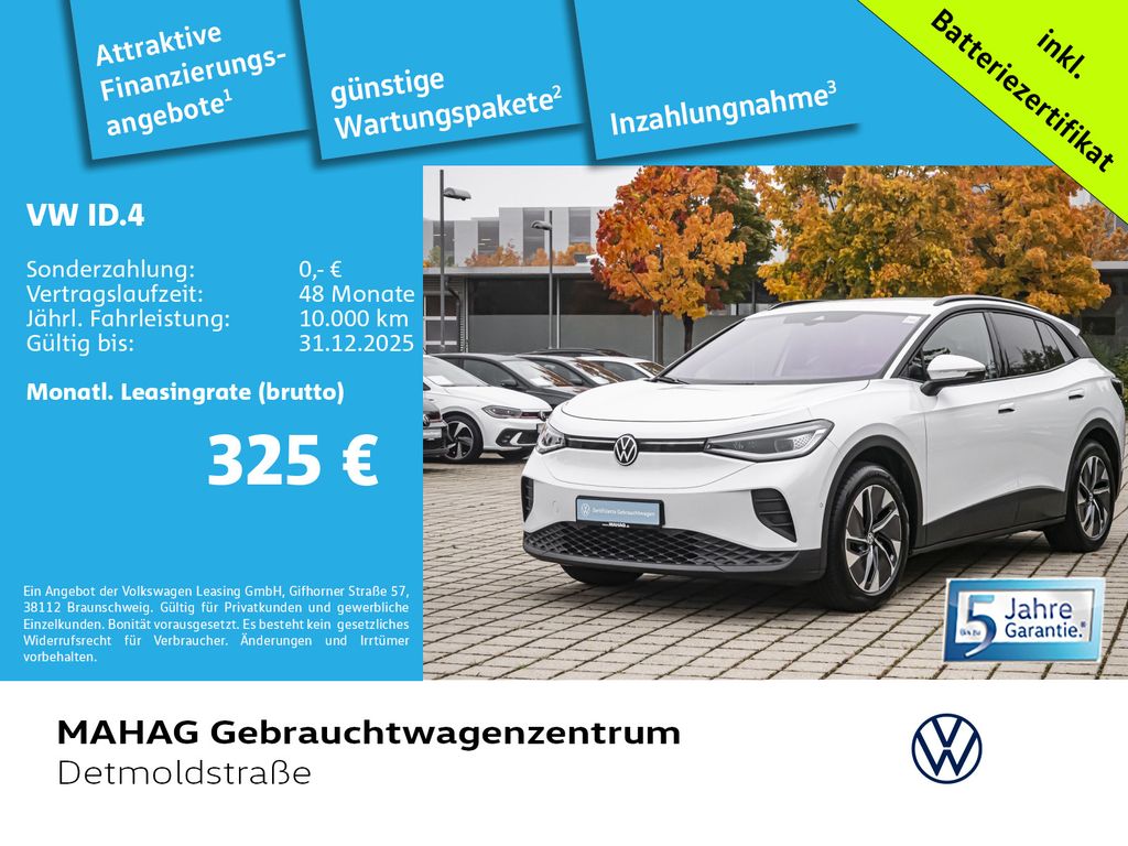 Volkswagen ID.4 Pure WärmePumpe CCS Navi LED Kamera Alu19Ha