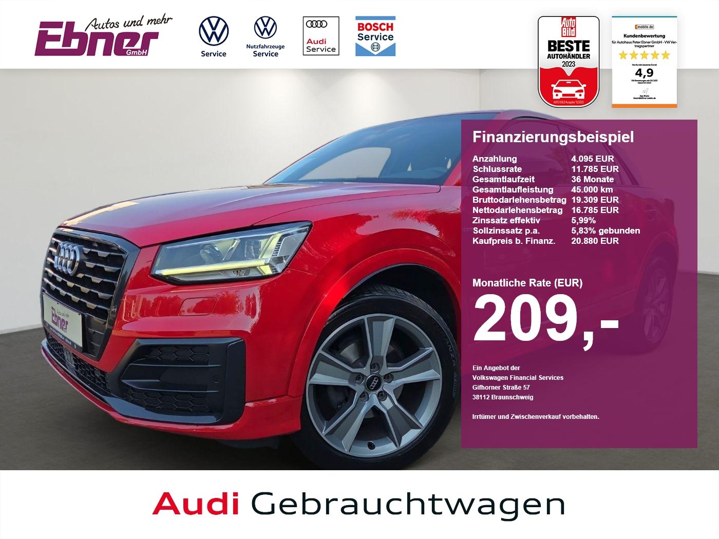 Audi Q2 S-LINE+ExP 35TFSI DSG AHK+LED+NAVI+GRA+18 ALU
