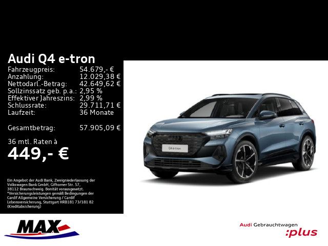 Audi Q4 e-tron 45 S LINE QUATT MATRIX+PANO+360°+AHK+ imagem 2