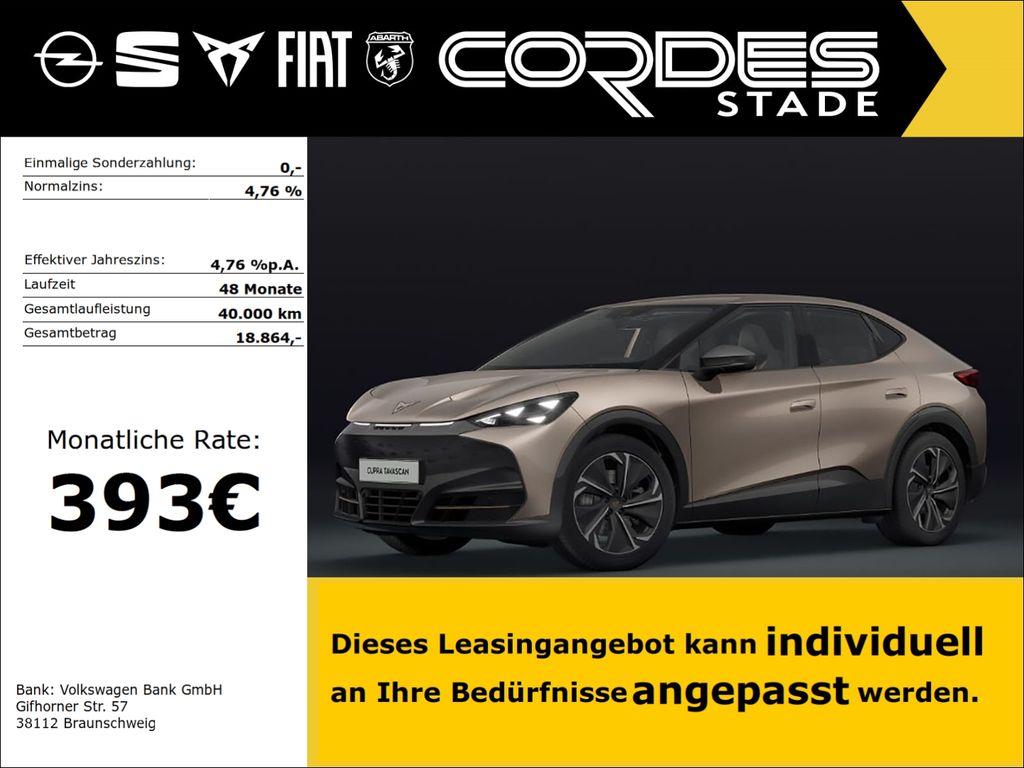 Cupra Tavascan CUPRA VZ 4Drive 250 kW (340 PS) 393 € o