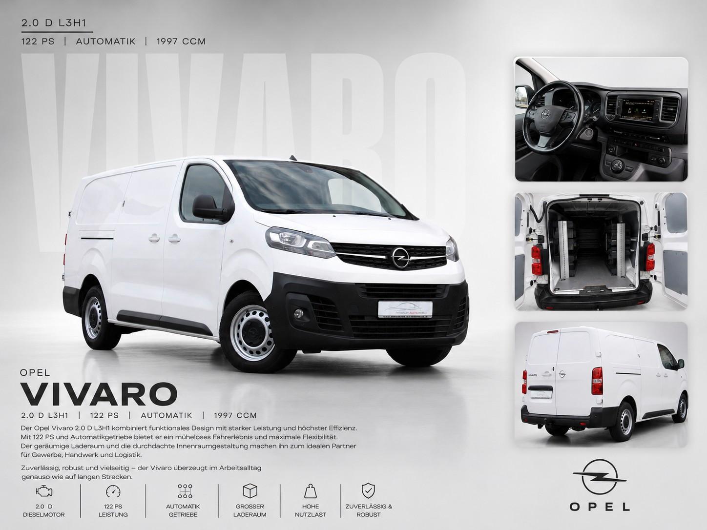 Opel Vivaro 2.0 D L3H1 *KLIM*STHZ*TEMP*PDC*CAM*REGALE