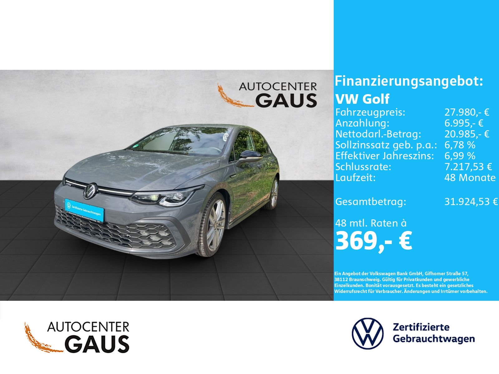 Volkswagen Golf VIII GTD 2.0 TDI DSG AHK IQ.Light DCC ACC foto 2