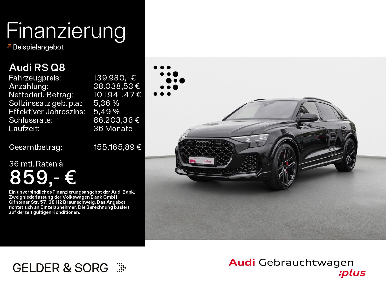 AUDI RS Q8 4.0 TFSI preform. AHK*Keramik*Massage*Pano