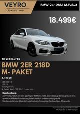 BMW 218d F22 M Paket |TÜV 02/27|PDC| SHZ, uvm/ T - BMW: F02