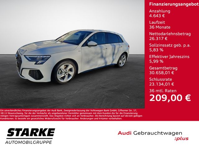 Audi A3 Sportback 35 TFSI S tronic S line NaviPlus LE