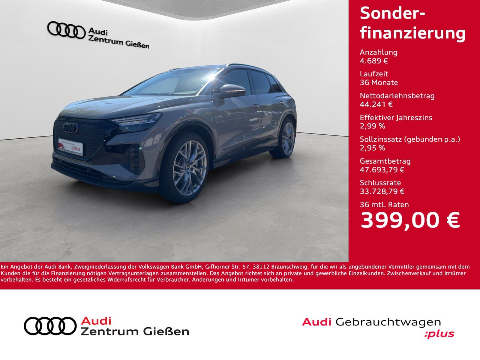 Audi Q4 e-tron 45 advanced black AHK Matrix-LED 360°K