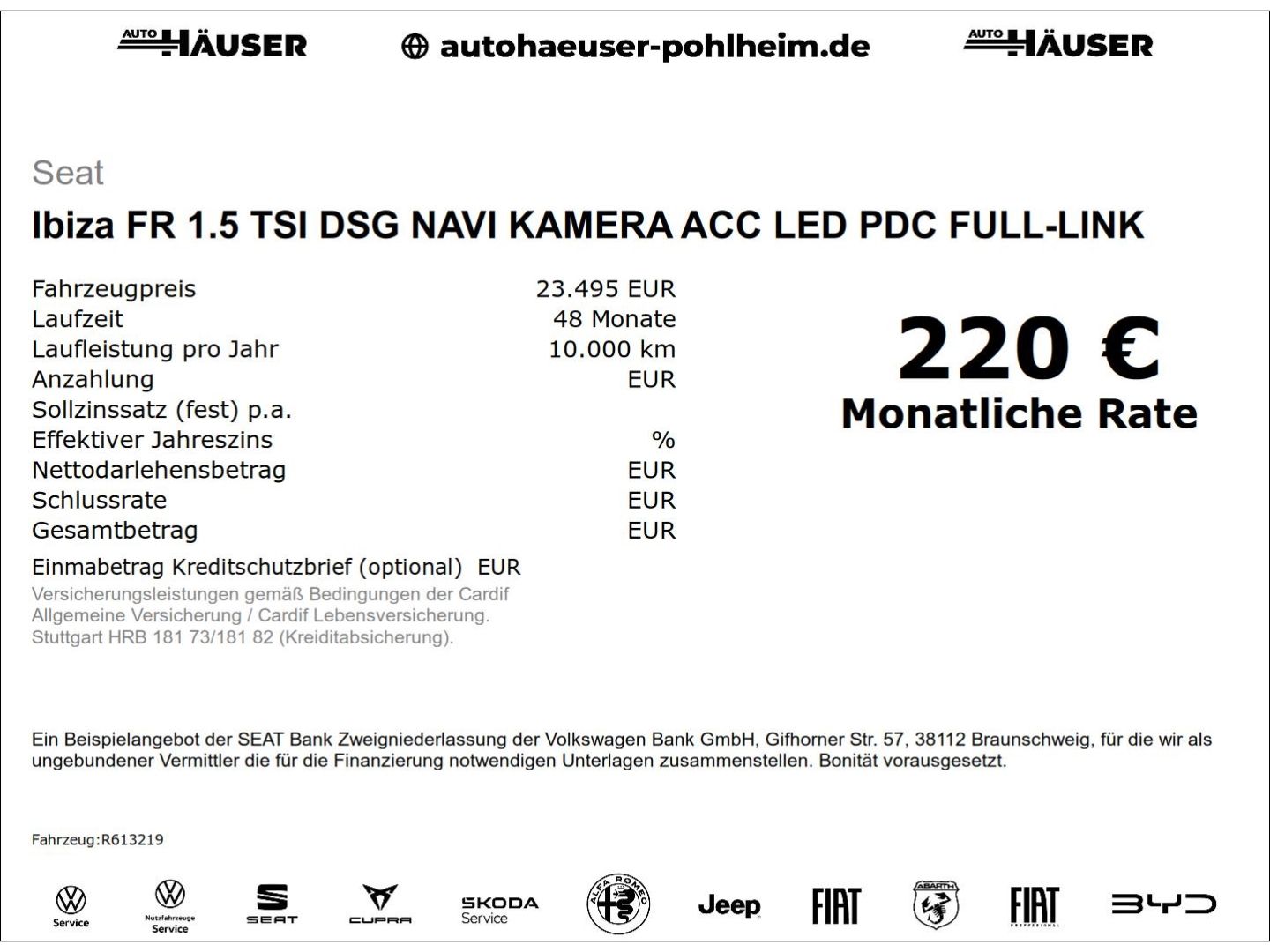 Seat Ibiza FR 1.5 TSI DSG NAVI KAMERA ACC LED PDC FUL imagem 3