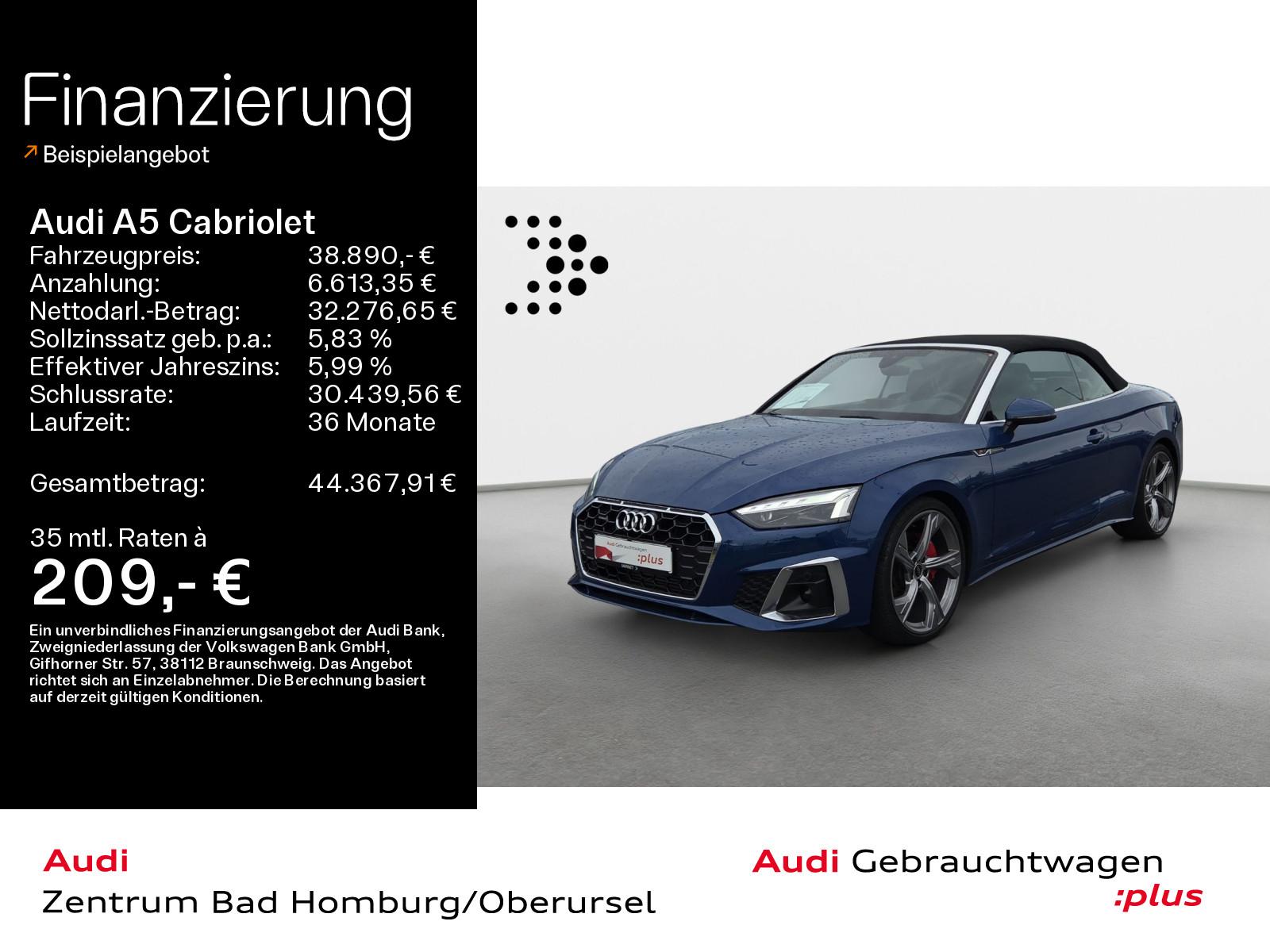 Audi A5 Cabriolet 40 TFSI quattro S line*Navi*Matrix*