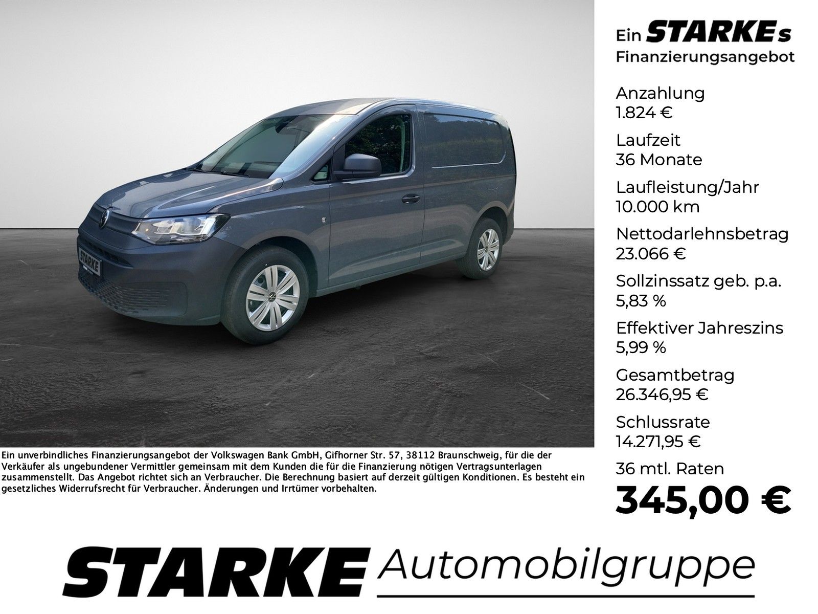 Volkswagen Caddy Cargo 2.0 TDI Basis AHK PDC Tempo Klima